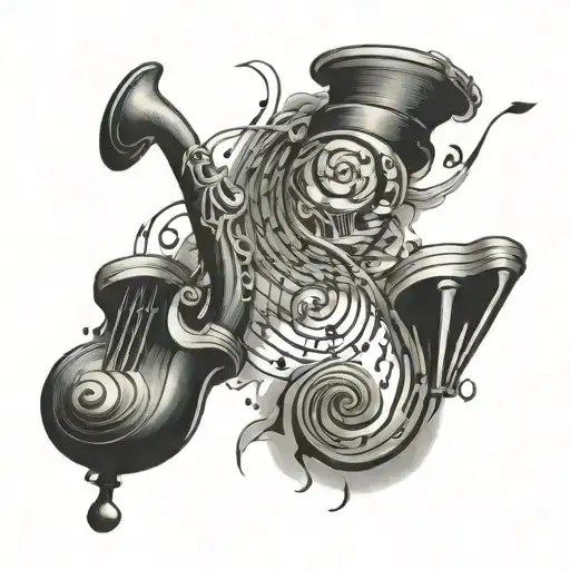 Dance And Small Musical Note