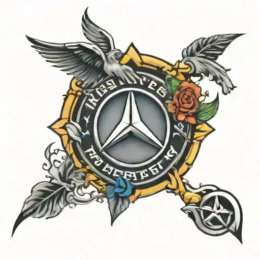Mercedes Benz Symbol And 111 Within