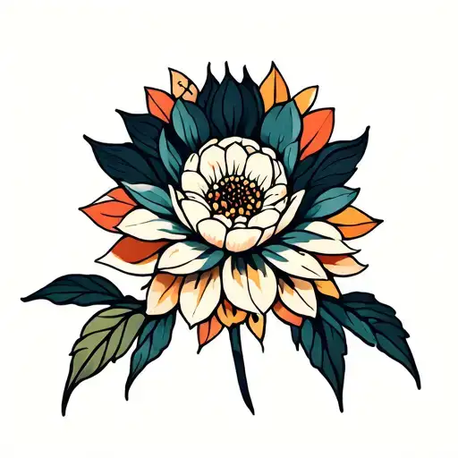 Dahlia Geo Symteric Shapes