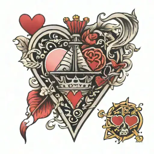 Spanish Galleon Wreck Ace Of Hearts Card