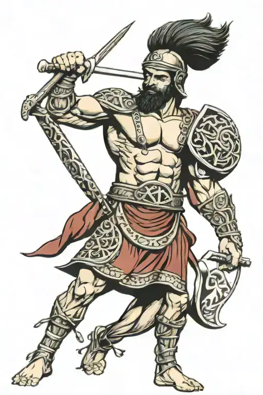 Iranian Gladiator With Forohar Symbol