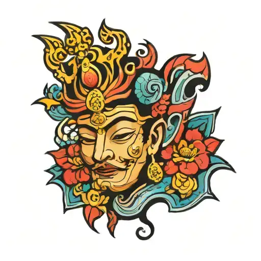 Tibetan Tattoos Queen Crown