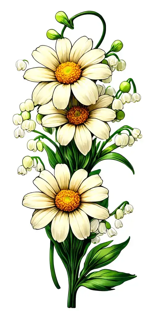 Lily Of The Valley Flower Daisy Dafodil Daisy Poppy