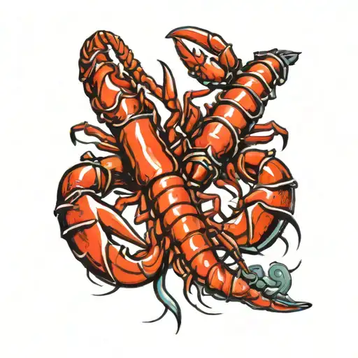 Lobsters Holding Claws