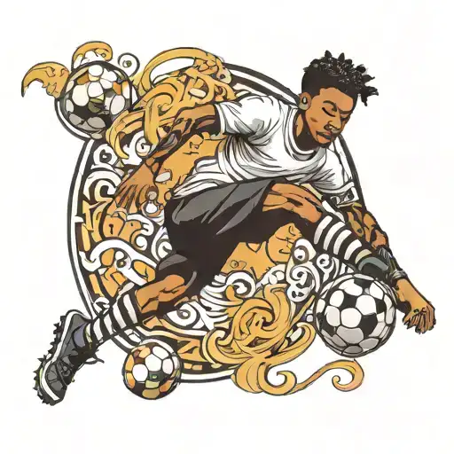 A Black Kid Doing A Soccer Bicycle Kick