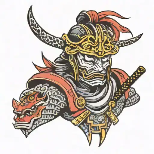 Samurai With Me Mask