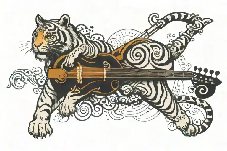 Shiv Tiger Trishul Veena Indian Musical Instrument