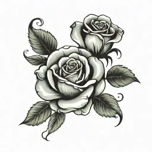 Rose With Birth Dates On Petals