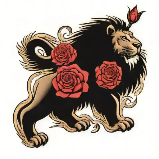 Liones And Roses Growing