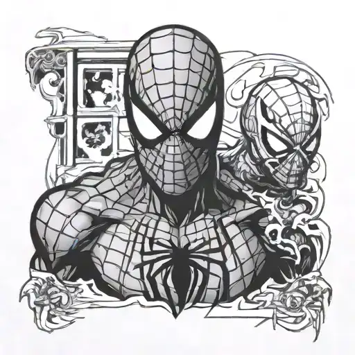 Zombie Spiderman Mask Split