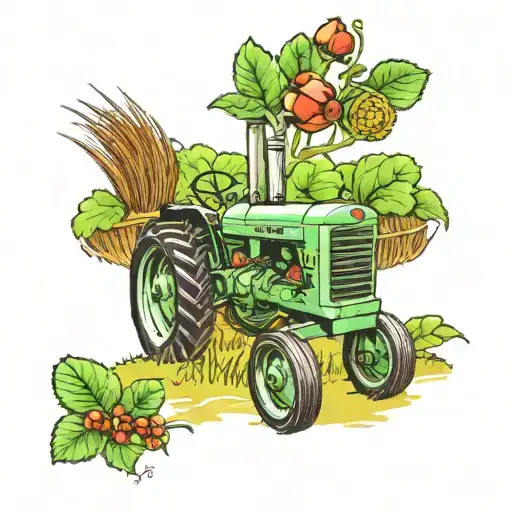 75 Oliver Tractor Harvesting