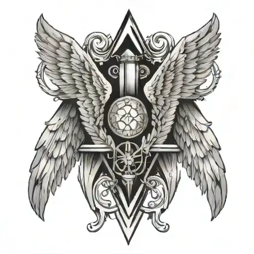 Wings Pillar And Triangle
