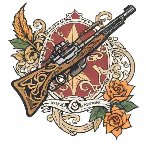 Patric Star With Hunting Rifle