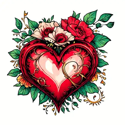 Ar Letter With Heart Made Colur