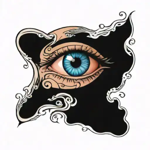 An Eye Whose Pupils Can See The Sea