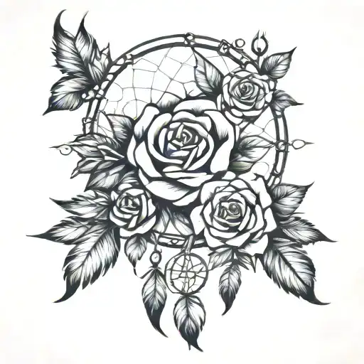Dream Catcher With Roses