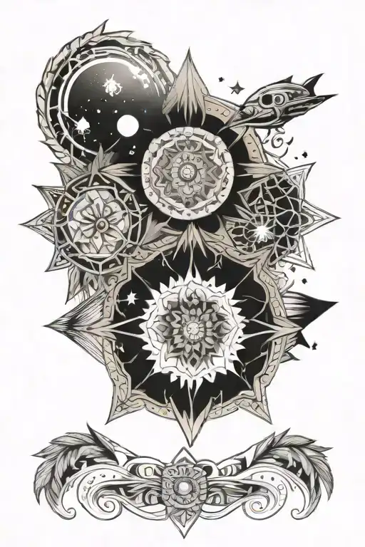 Mandala And Space Themed