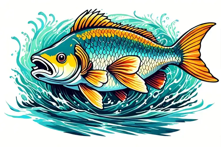 Fish Swimming Upstream