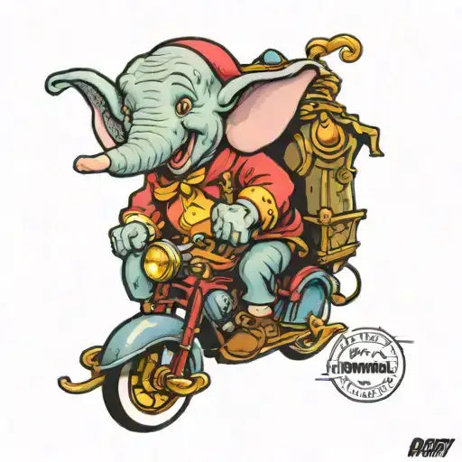 Dopey Riding Dumbo