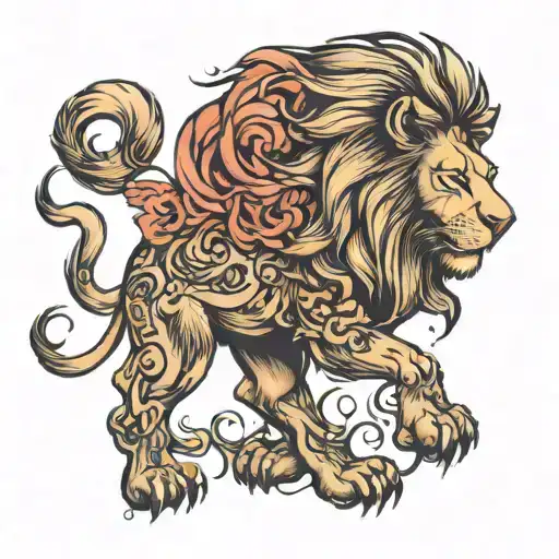 Lion With Strength Of Character And Charisma And Seduction