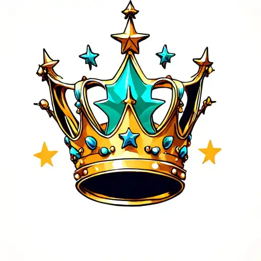 Crown Made Out Of 16 Stars Forming The Shape