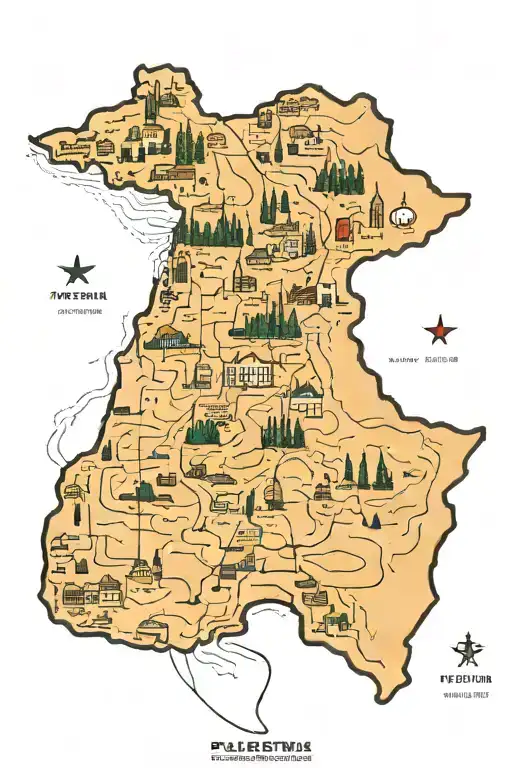 Palestinian Map Outline
