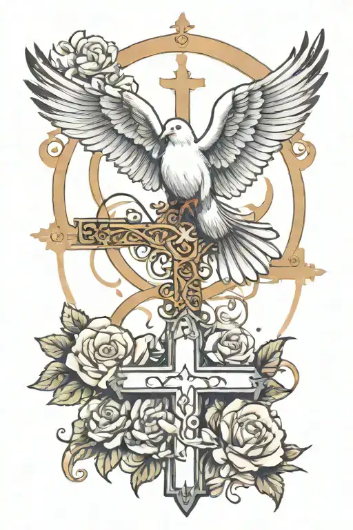 Dove And Cross Bible Verse