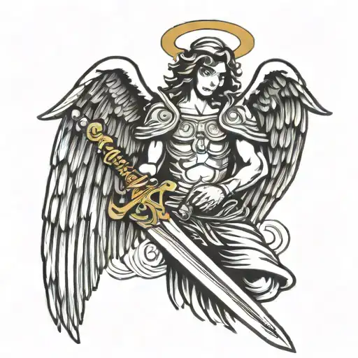 Angel Holding A Sword
