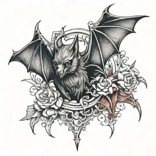 Bat Tattoo Gothic Style
