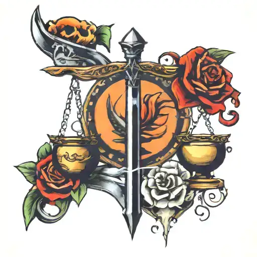 Three Swords And A Balance Scale
