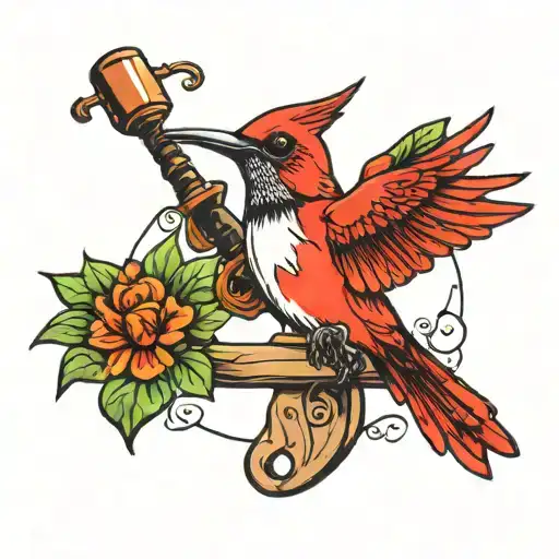 Cardinal Hummingbird Anchor