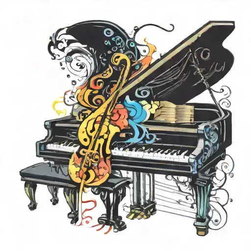 Piano Playing Music Music As Colors Representing Synesthesia