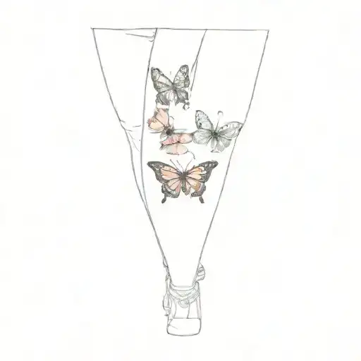 Butterflies On A Woman's Thigh