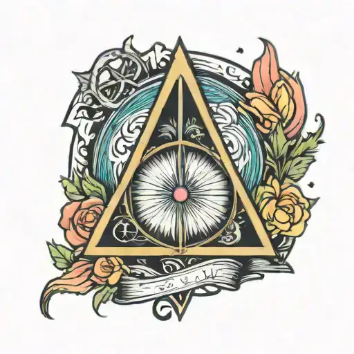 Harry Potter Deathly Hallows Rainbow Colours
