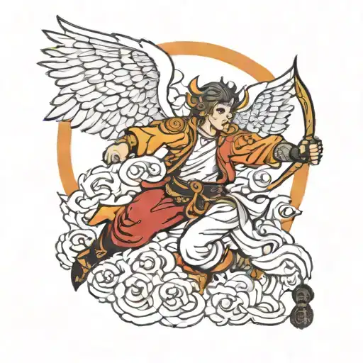 Angel Fighting Demon Slayer