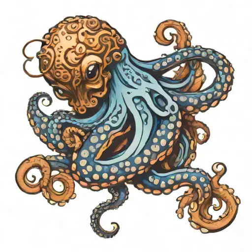Blue Octopus Emerging