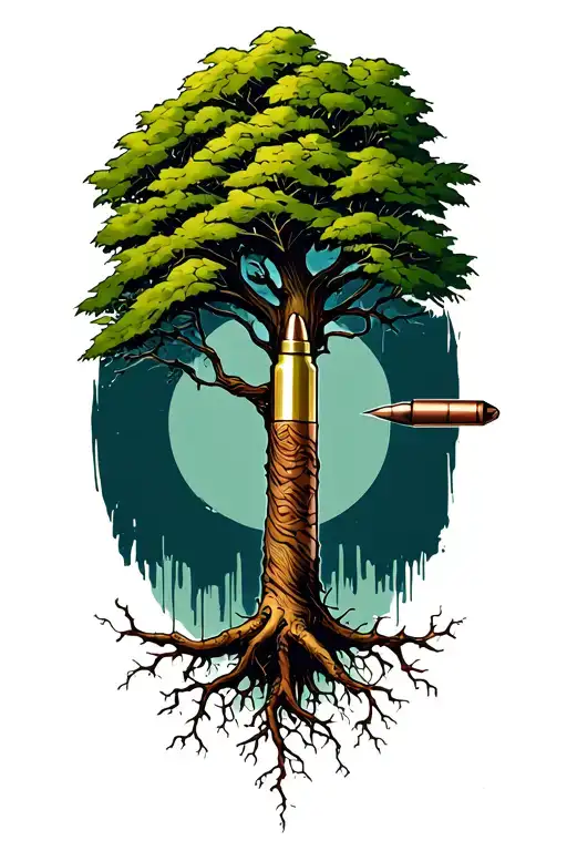 A Tree And A Bullet That Cuts The Root System