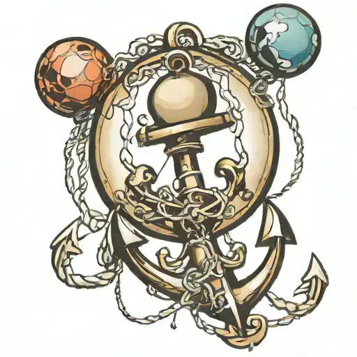 Ballon Holding An Anchor Hanging