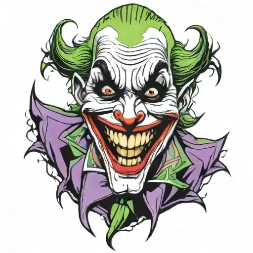 Comic Book Joker Laughing