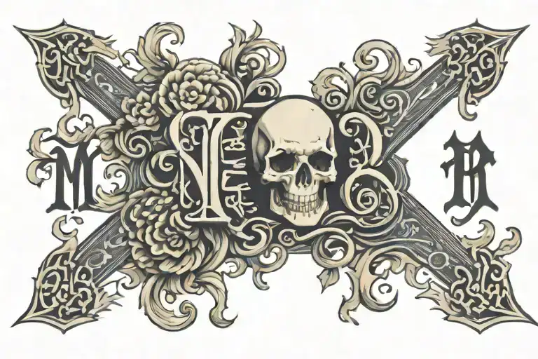 Ambigram Memento Mori Memento Memento Vivere