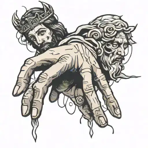 Jesus Hand Pulling Man