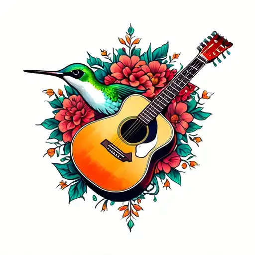 Hummingbird Acoustic Guitar