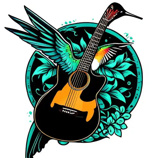 Hummingbird Acoustic Guitar