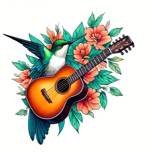 Hummingbird Acoustic Guitar