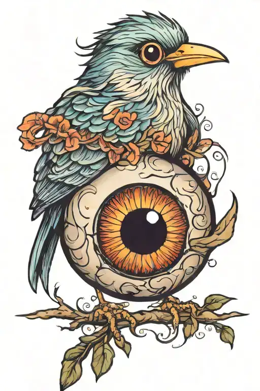 Bird Holding An Eyeball
