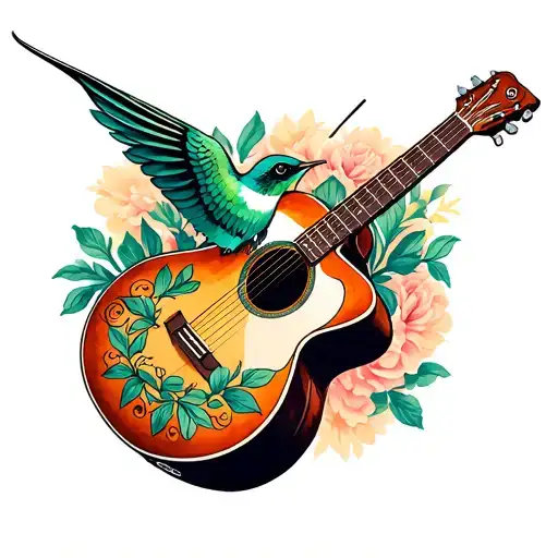Hummingbird Acoustic Guitar