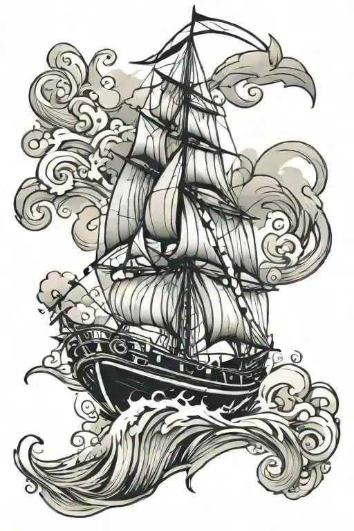 Sailboat Sailing Away