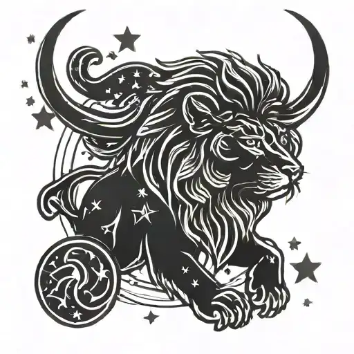 Leo Zodiac Sign With Stars