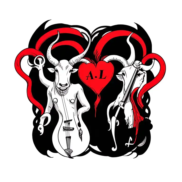 Bateria Musical Heart Infinity Sign With Tauro Y Al