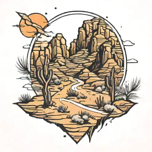 Desert With Canyons